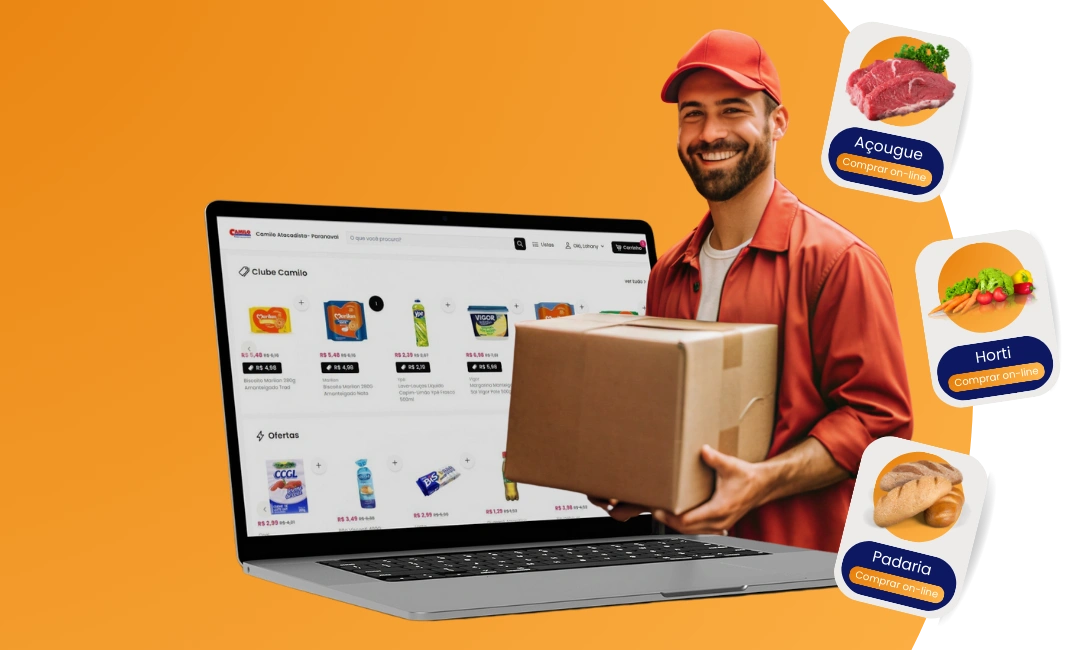 Acesse o Camilo Online e faa suas compras sem sair de casa!